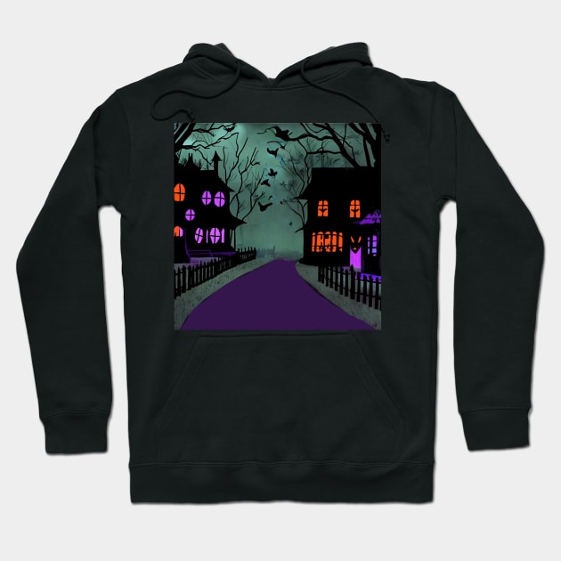 Nightmare in Spooky Town Hoodie by BIBLIOTEECA